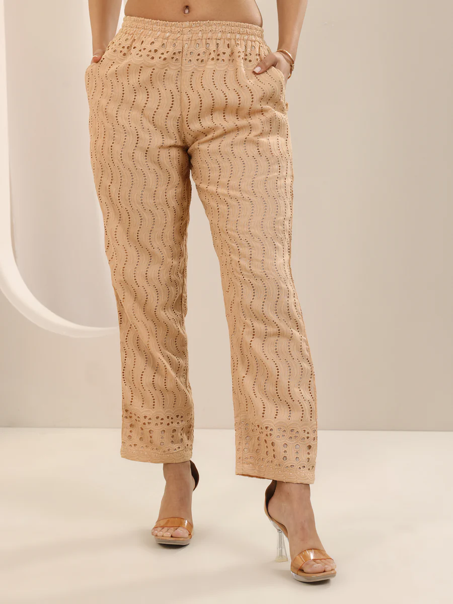 Beige Self Design Cotton Co-Ord Sets - Image 4