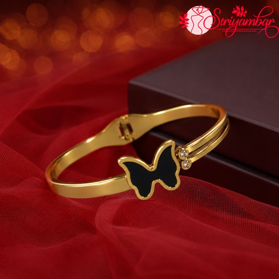 Golden Butterfly Enamel Bracelet