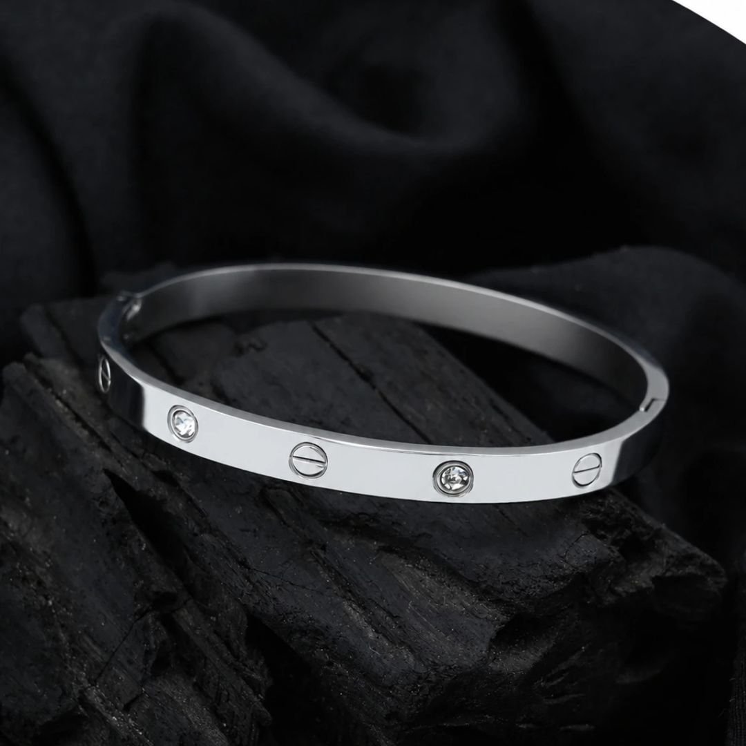 silver plated kada