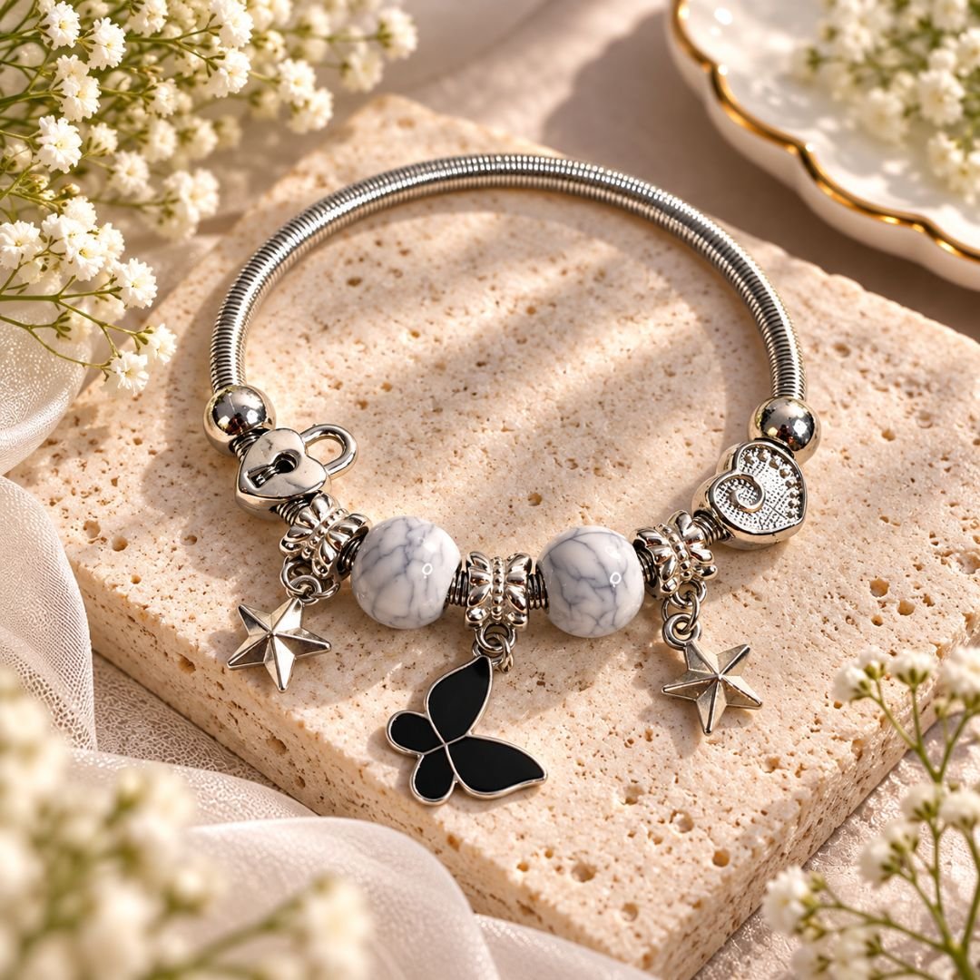 Butterfly Star Charm Bracelet (2)